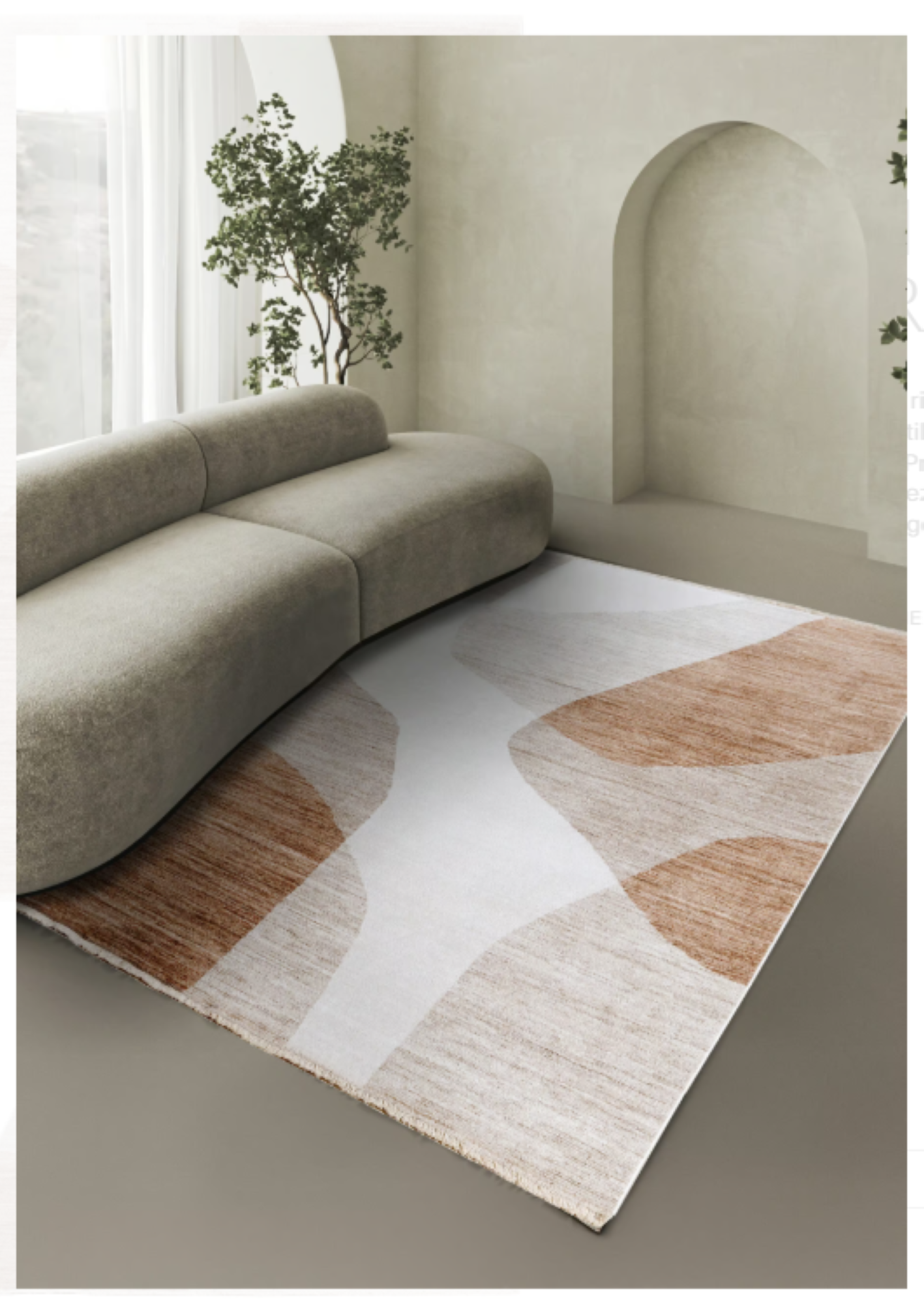 Tapis moderne tissé plat TAMIRA