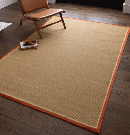 Alfombra moderna de yute DORO para dormitorio y salón 