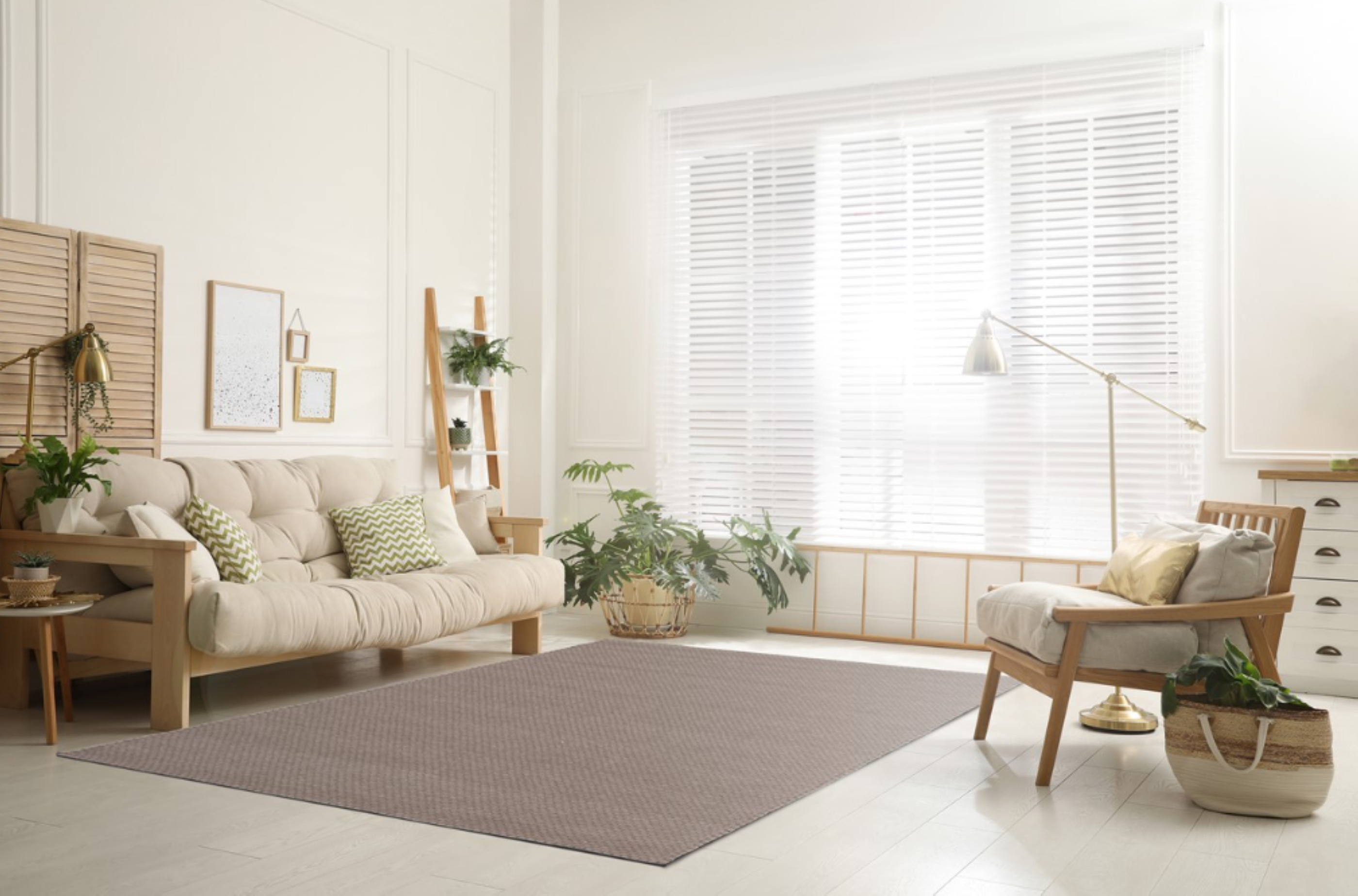 Tapis de salon tissé main en laine PATSY