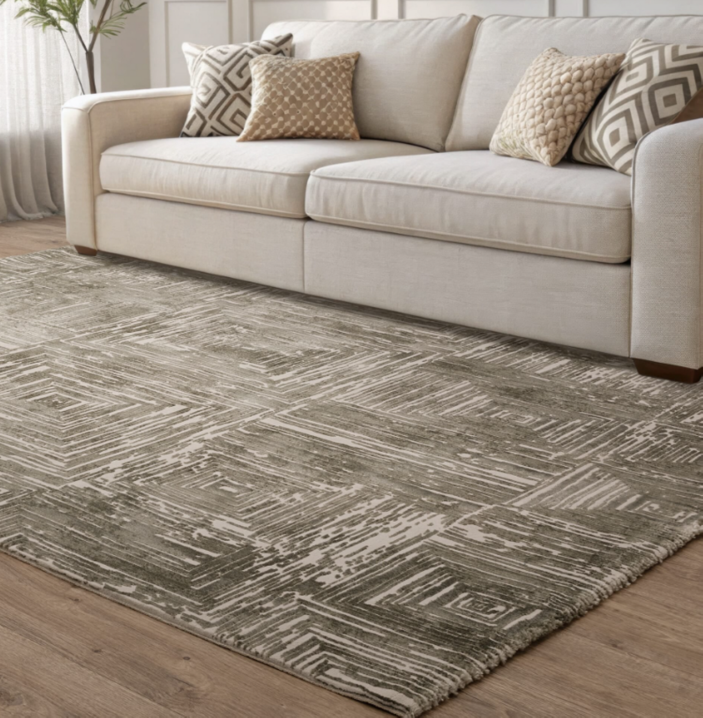 Modern rug for living room and bedroom ZUKA SKETCH