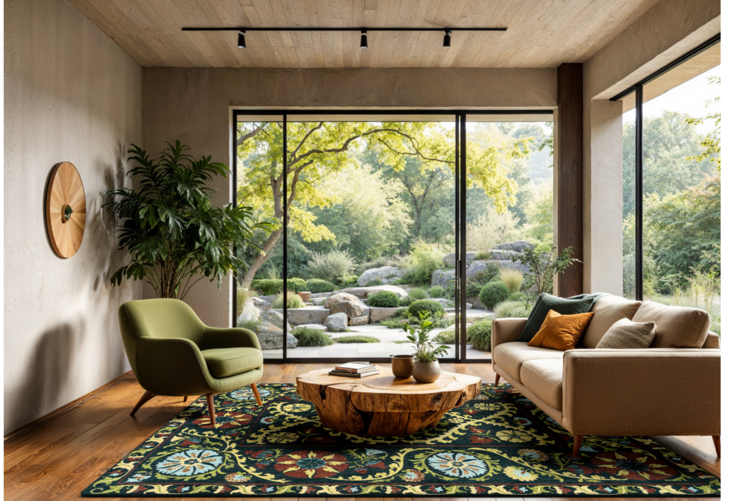 TABRY flat-woven oriental-style rug
