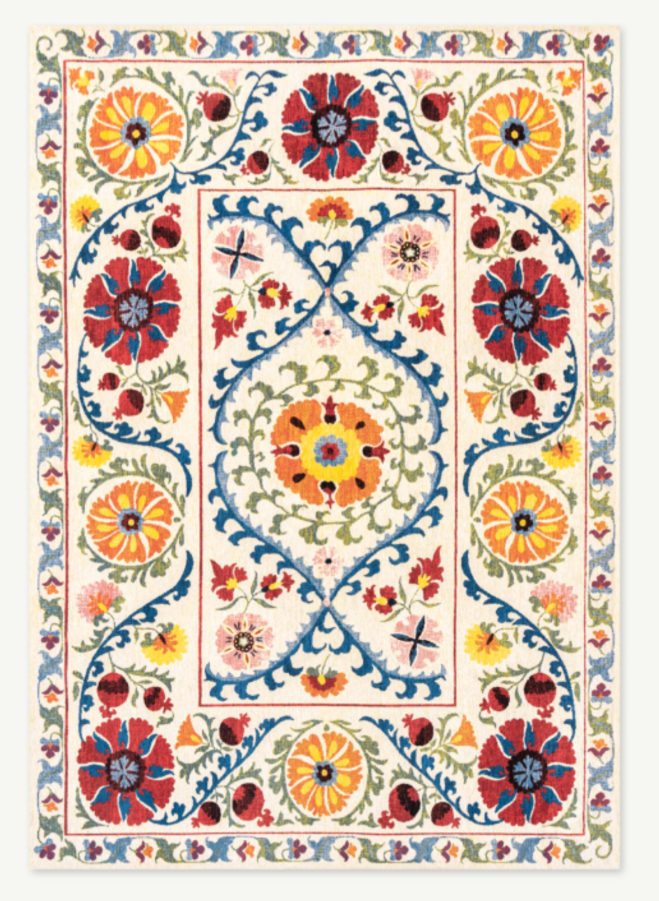 Tapis style orient tissé plat TABRY