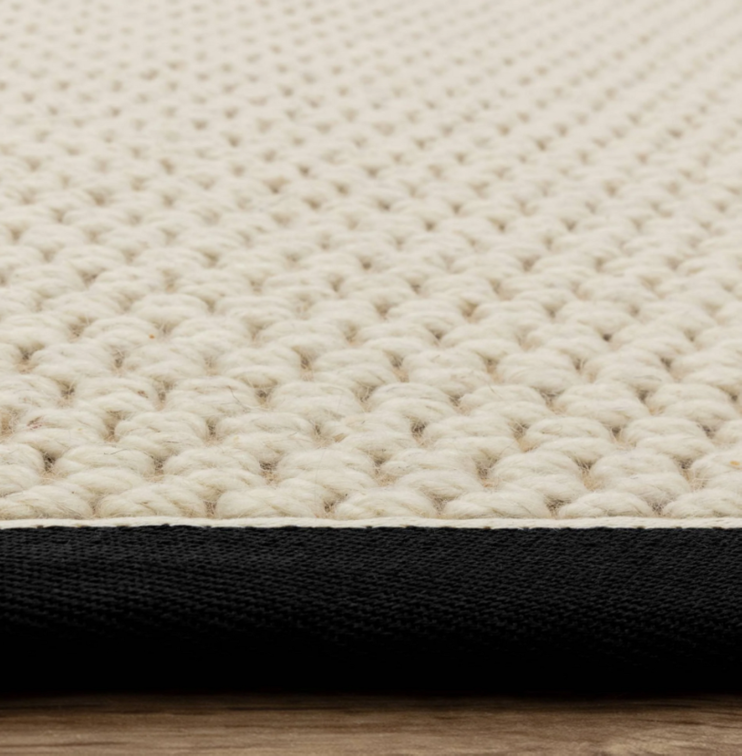 Tapis de salon moderne laine et jute ROKA