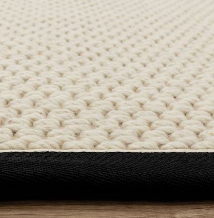 Tapis de salon moderne laine et jute ROKA