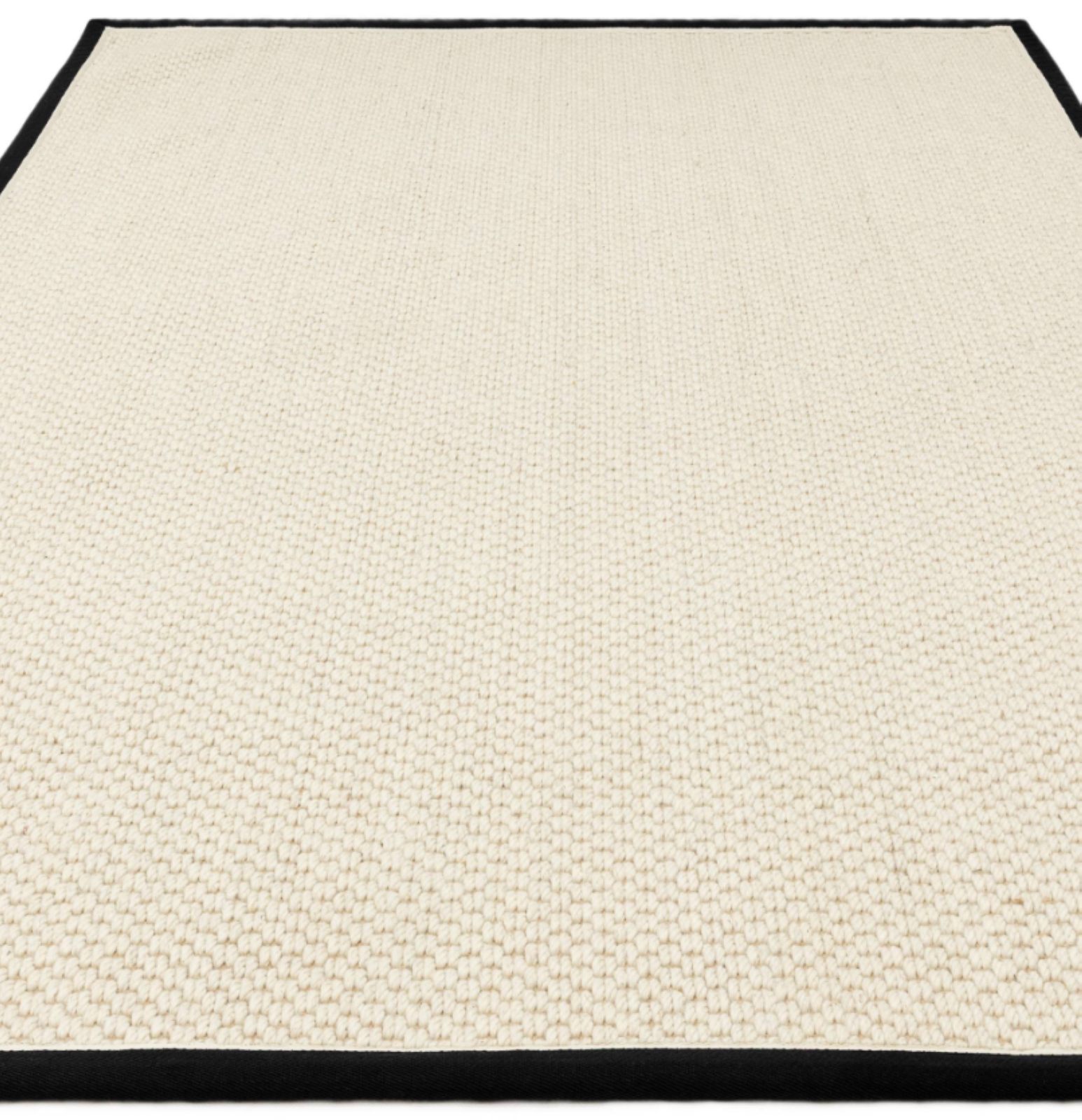 Alfombra moderna para sala de estar ROKA en lana y yute