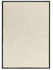 Alfombra moderna para sala de estar ROKA en lana y yute