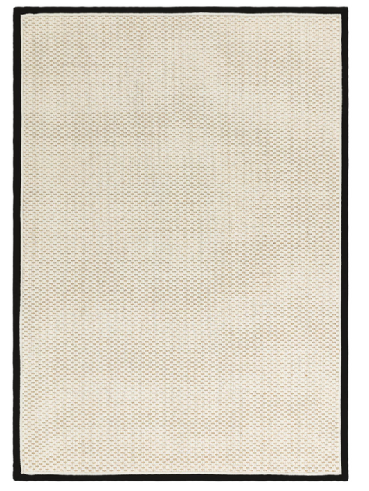 ROKA Modern Living Room Rug in Wool and Jute