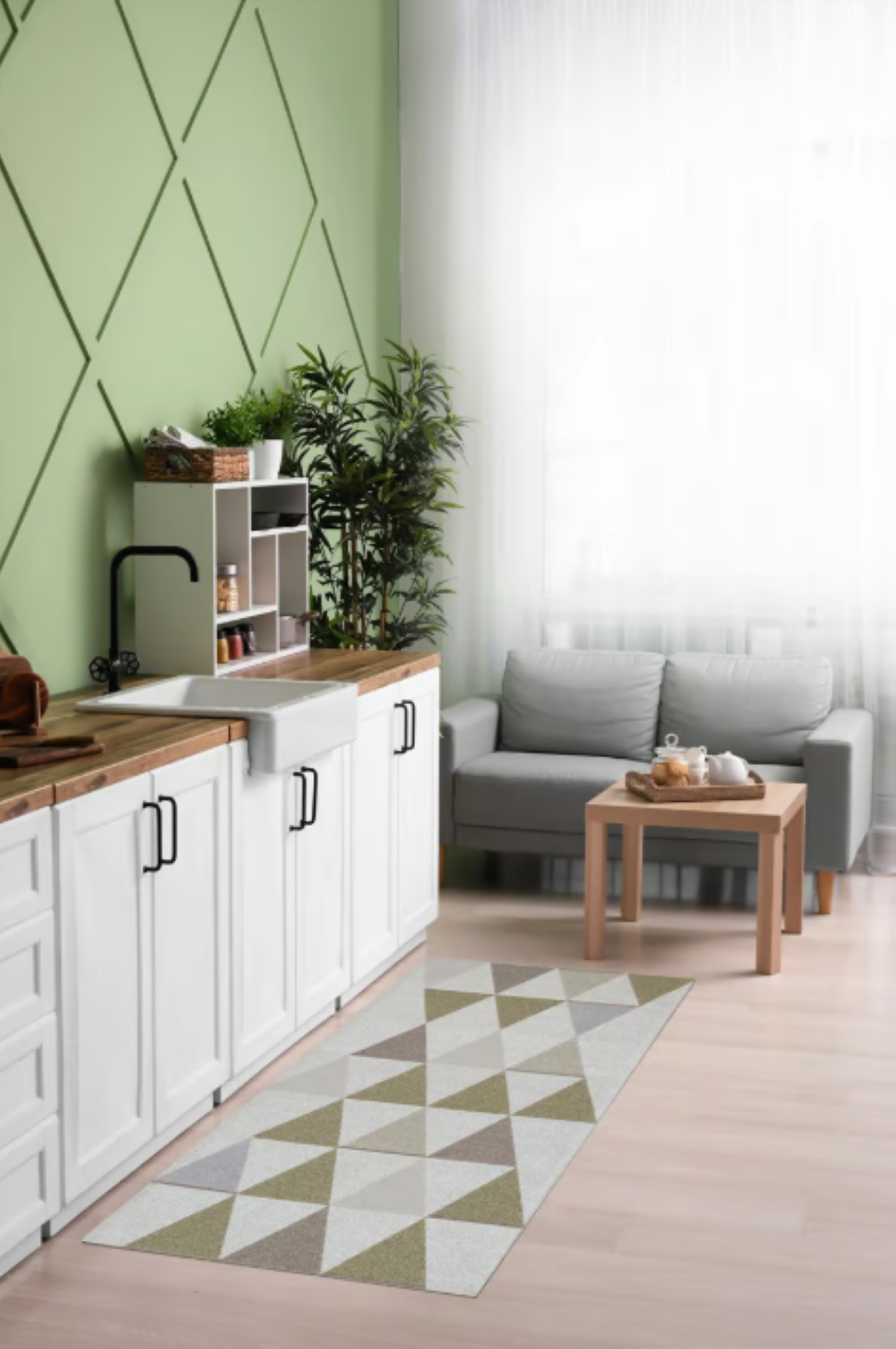 Tapis de couloir en coton ISAAC