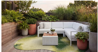 Tapis moderne tissé plat AERO