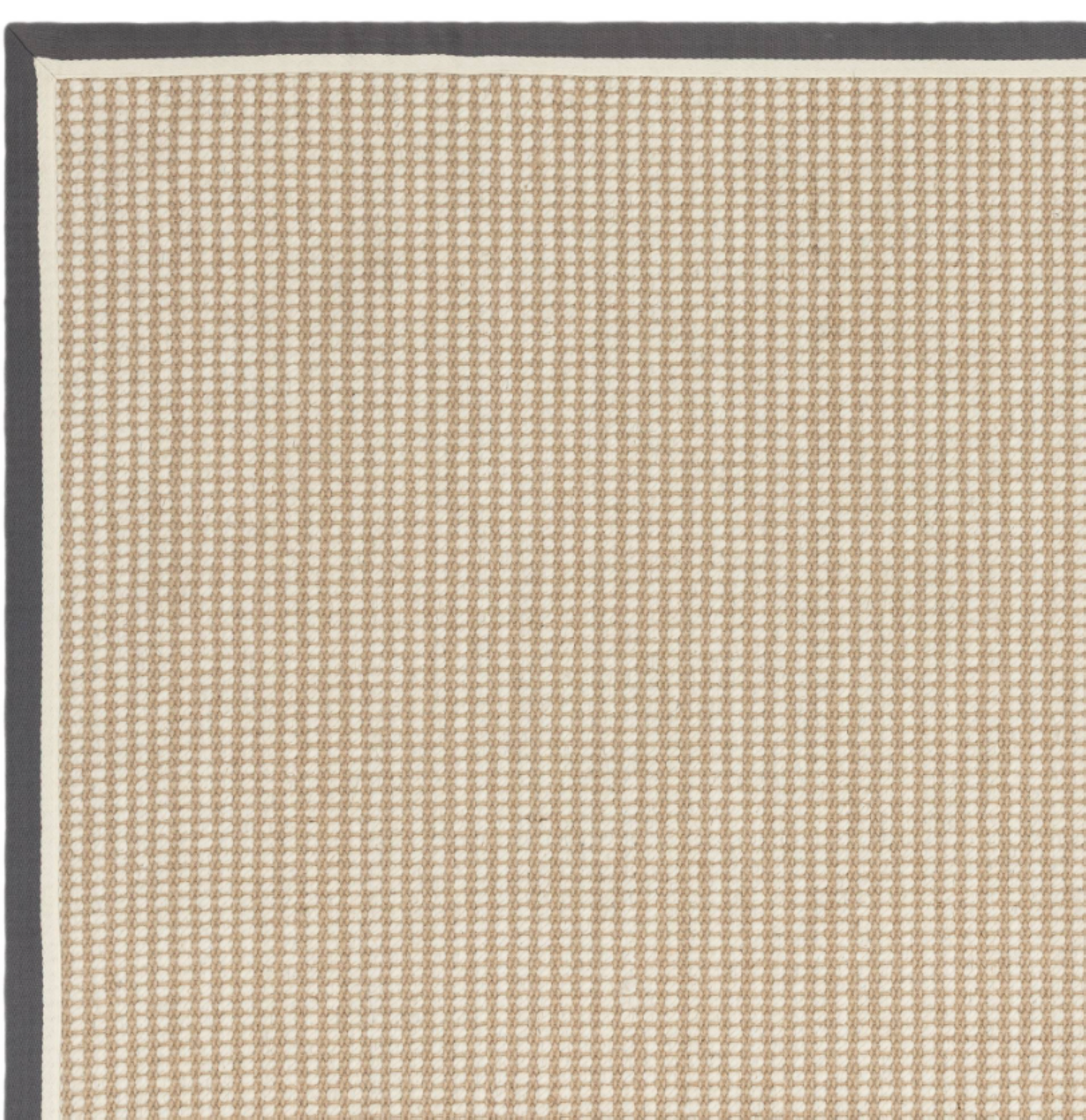 Alfombra moderna para sala de estar ROKA en lana y yute