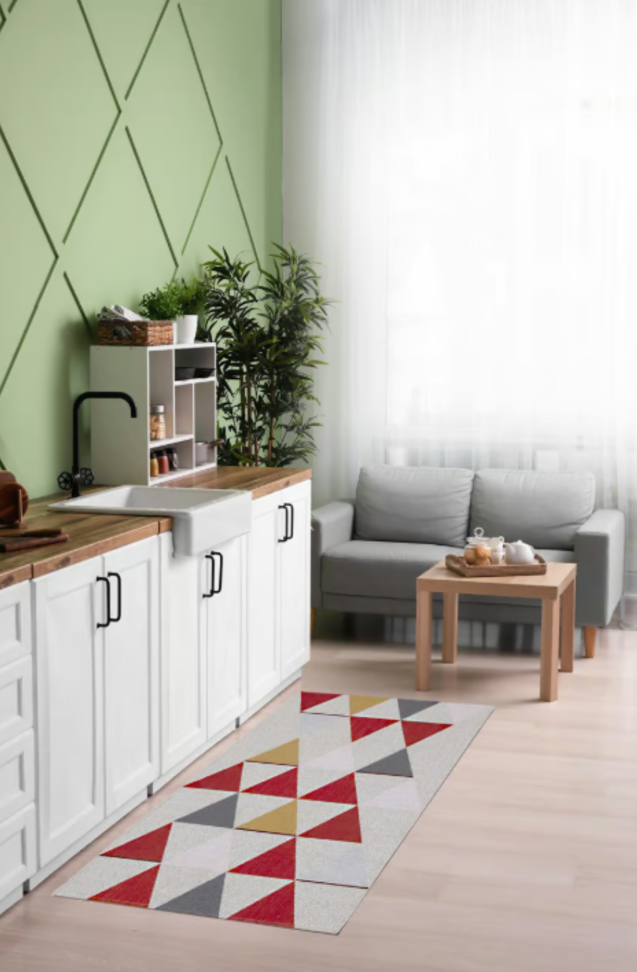 Tapis de couloir en coton ISAAC