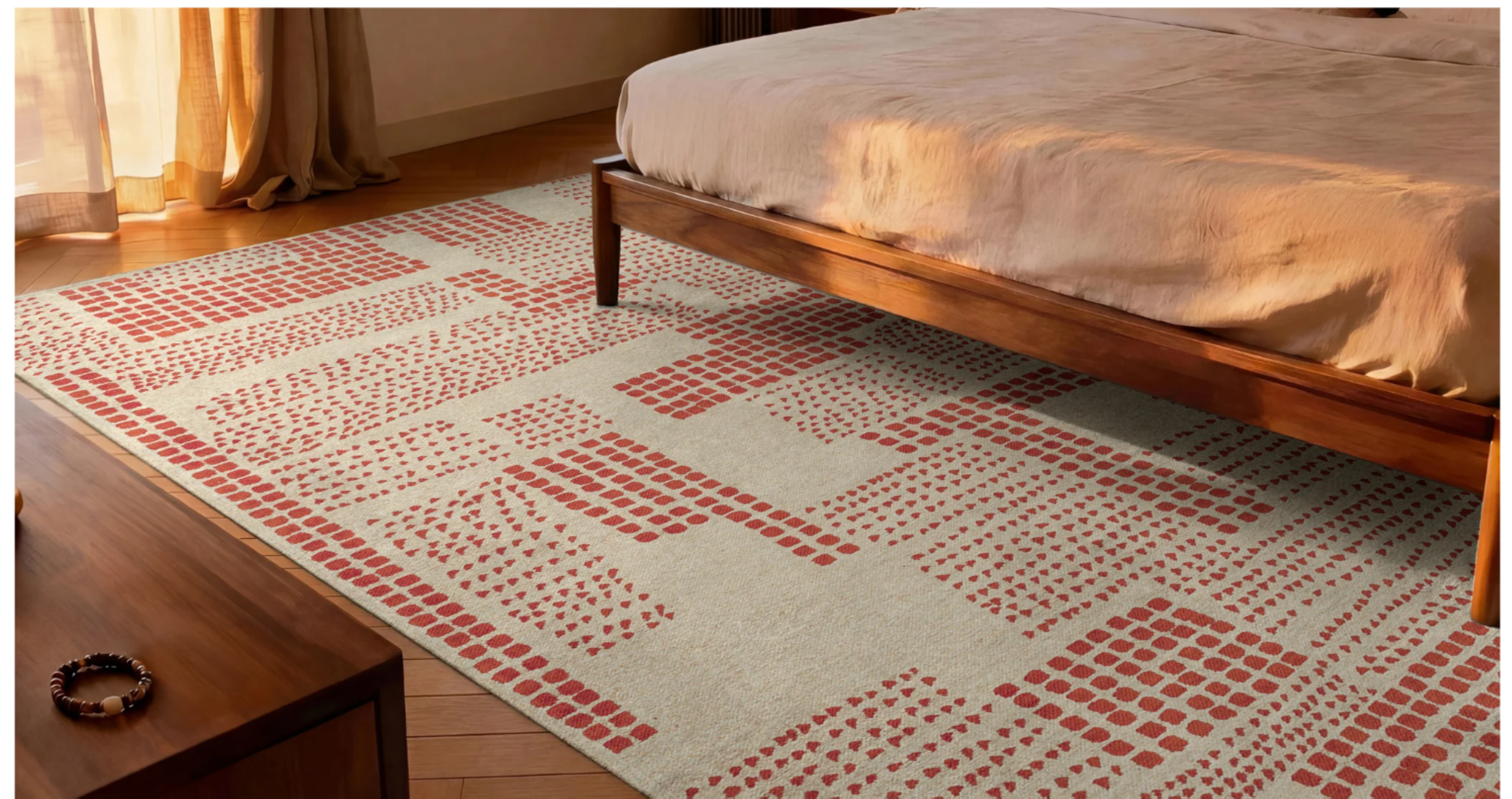 Tapis moderne tissé plat TERRACE