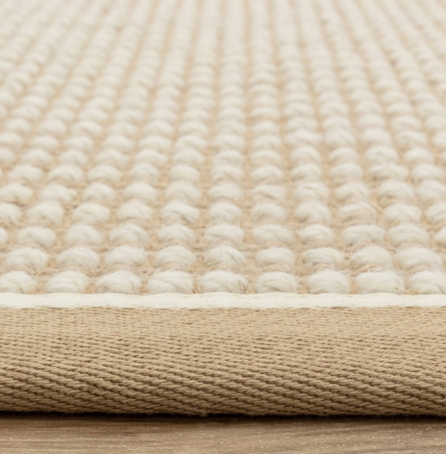 Tapis de salon moderne laine et jute ROKA