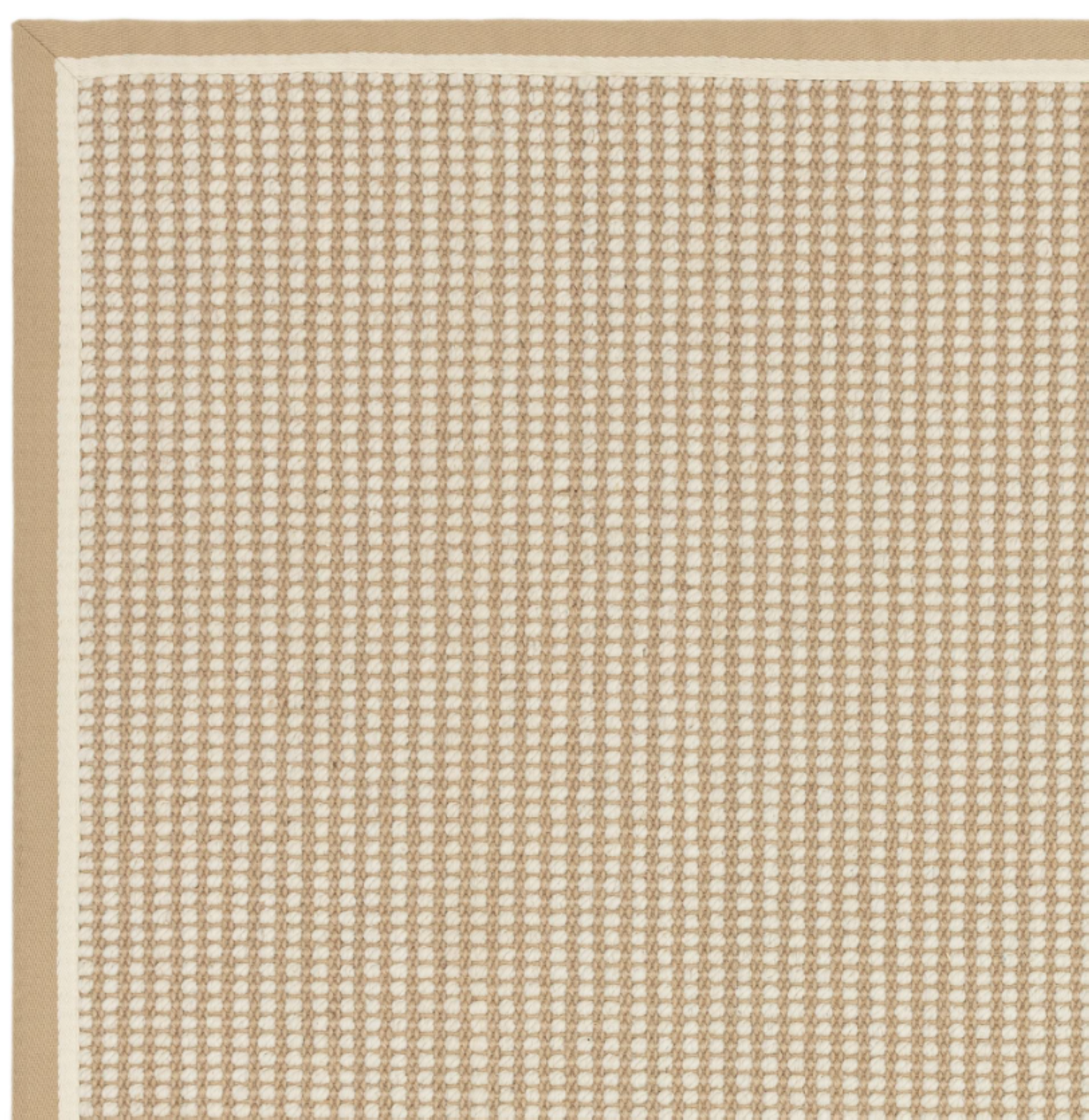 Alfombra moderna para sala de estar ROKA en lana y yute