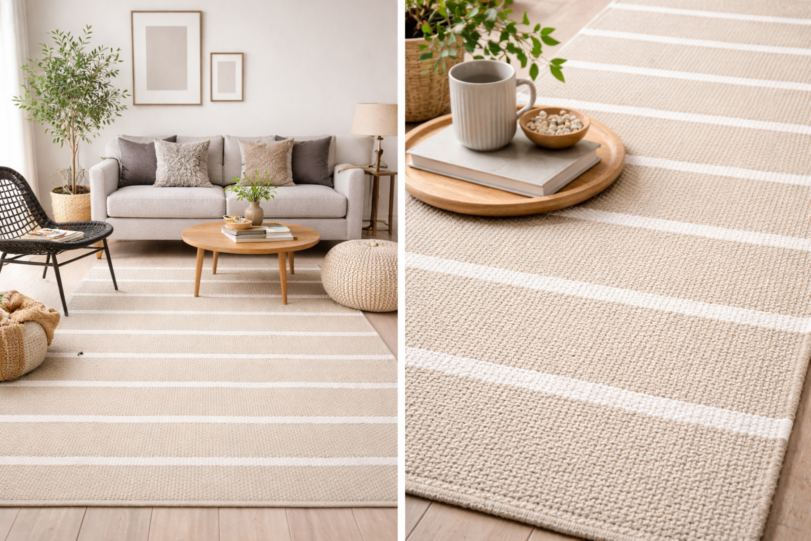 Tapis moderne en coton tissé plat PIRLO