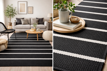 Tapis moderne en coton tissé plat PIRLO