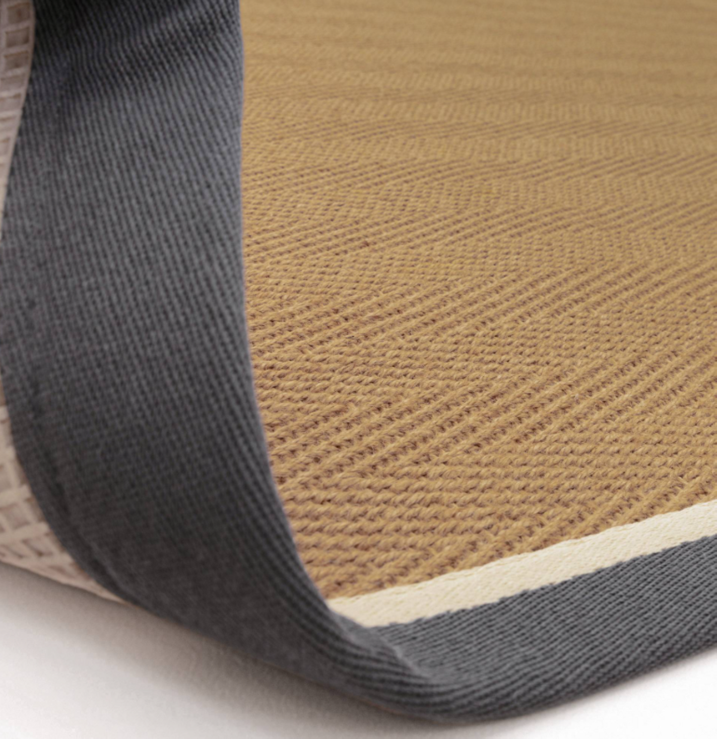 Alfombra moderna de yute DORO para dormitorio y salón 