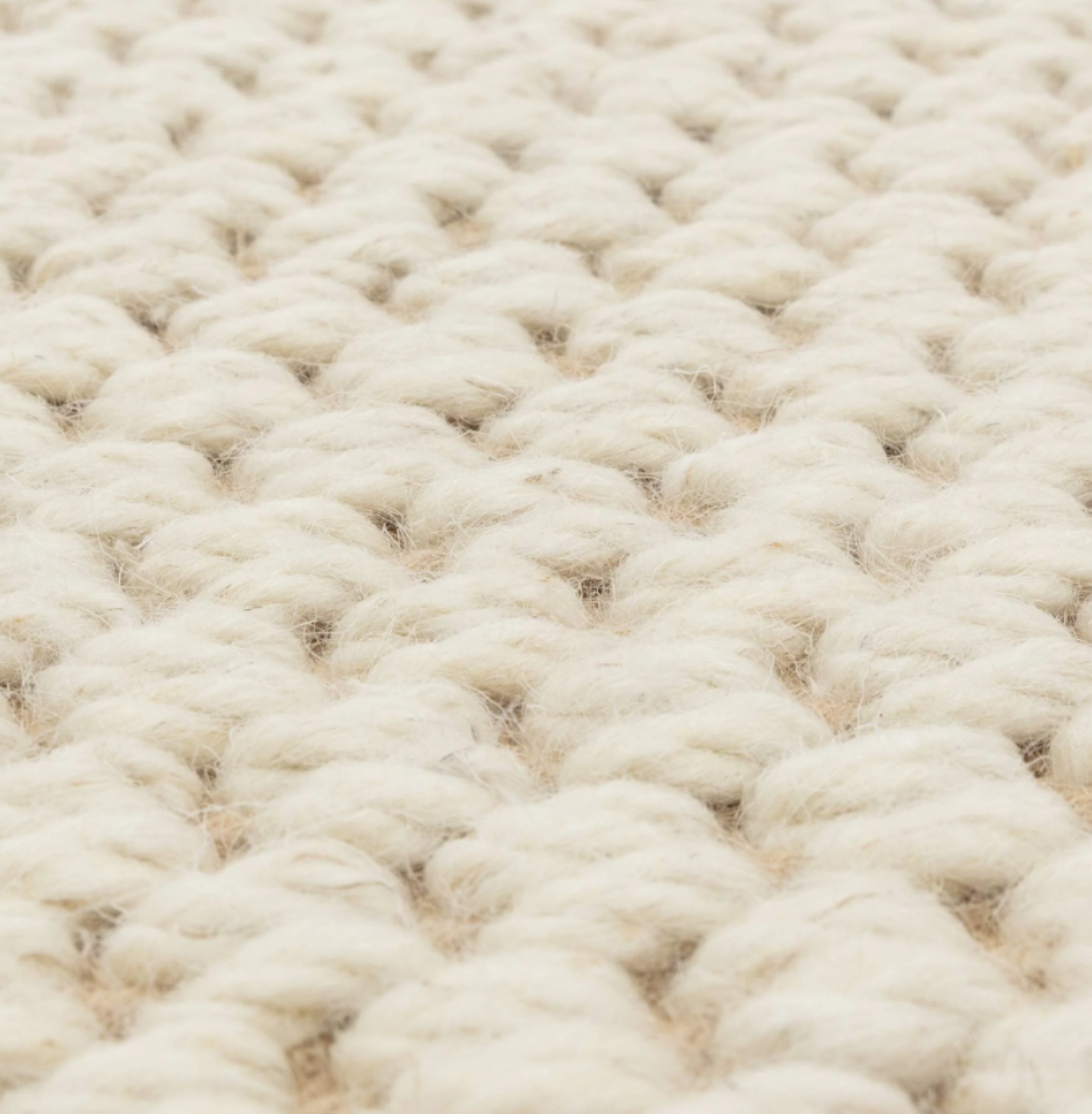 Alfombra moderna para sala de estar ROKA en lana y yute