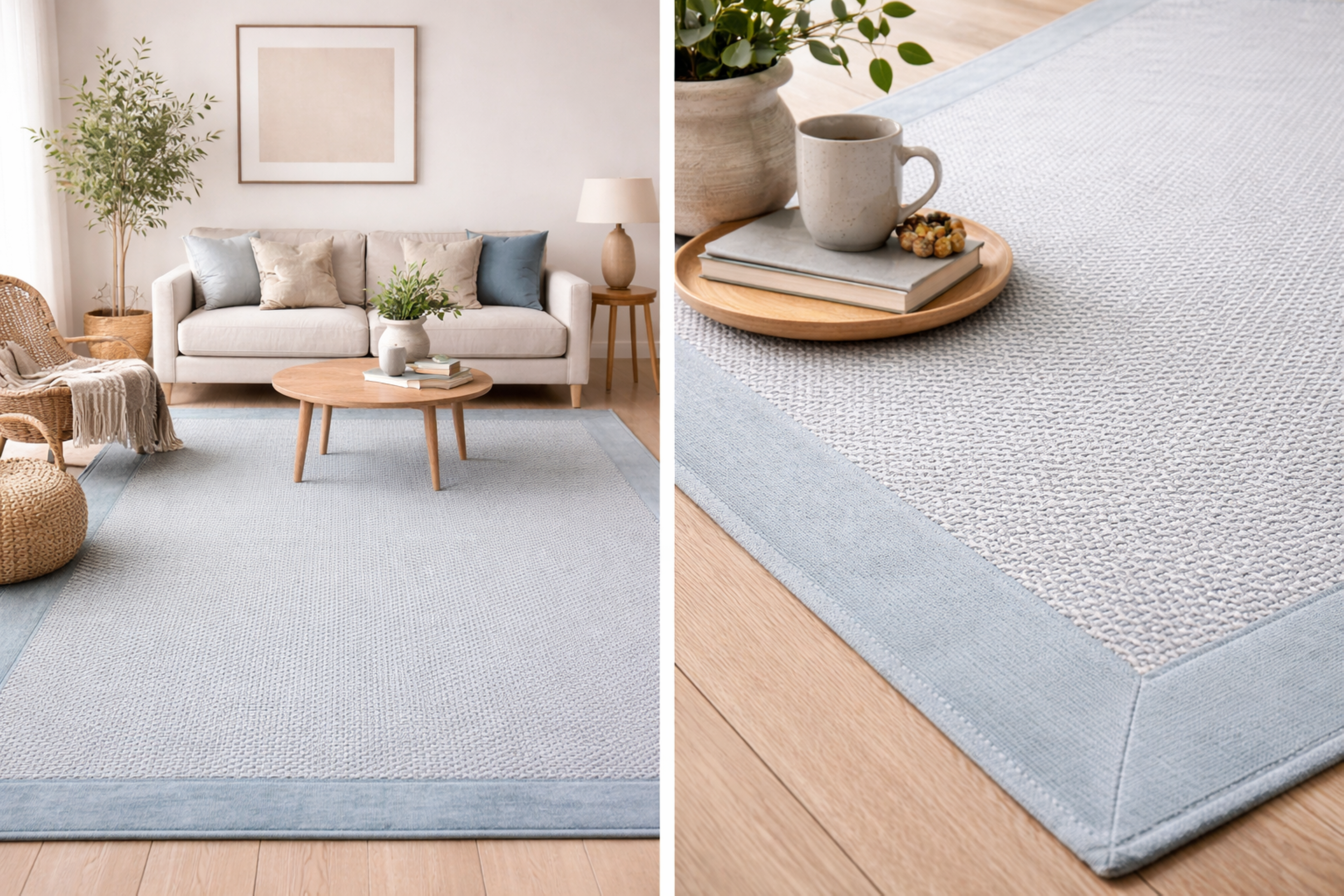 Tapis moderne en coton tissé plat TONIO
