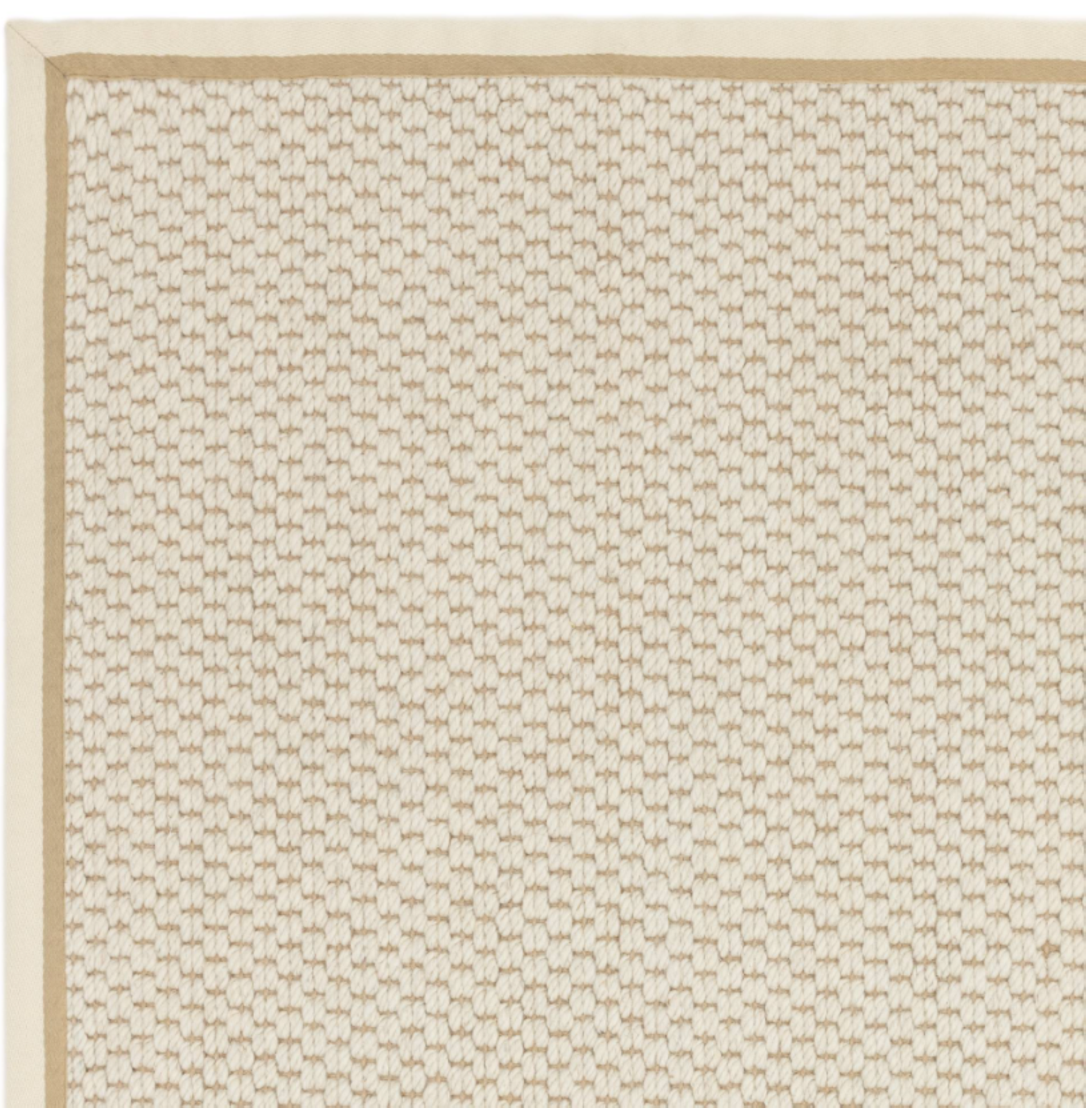 Alfombra moderna para sala de estar ROKA en lana y yute