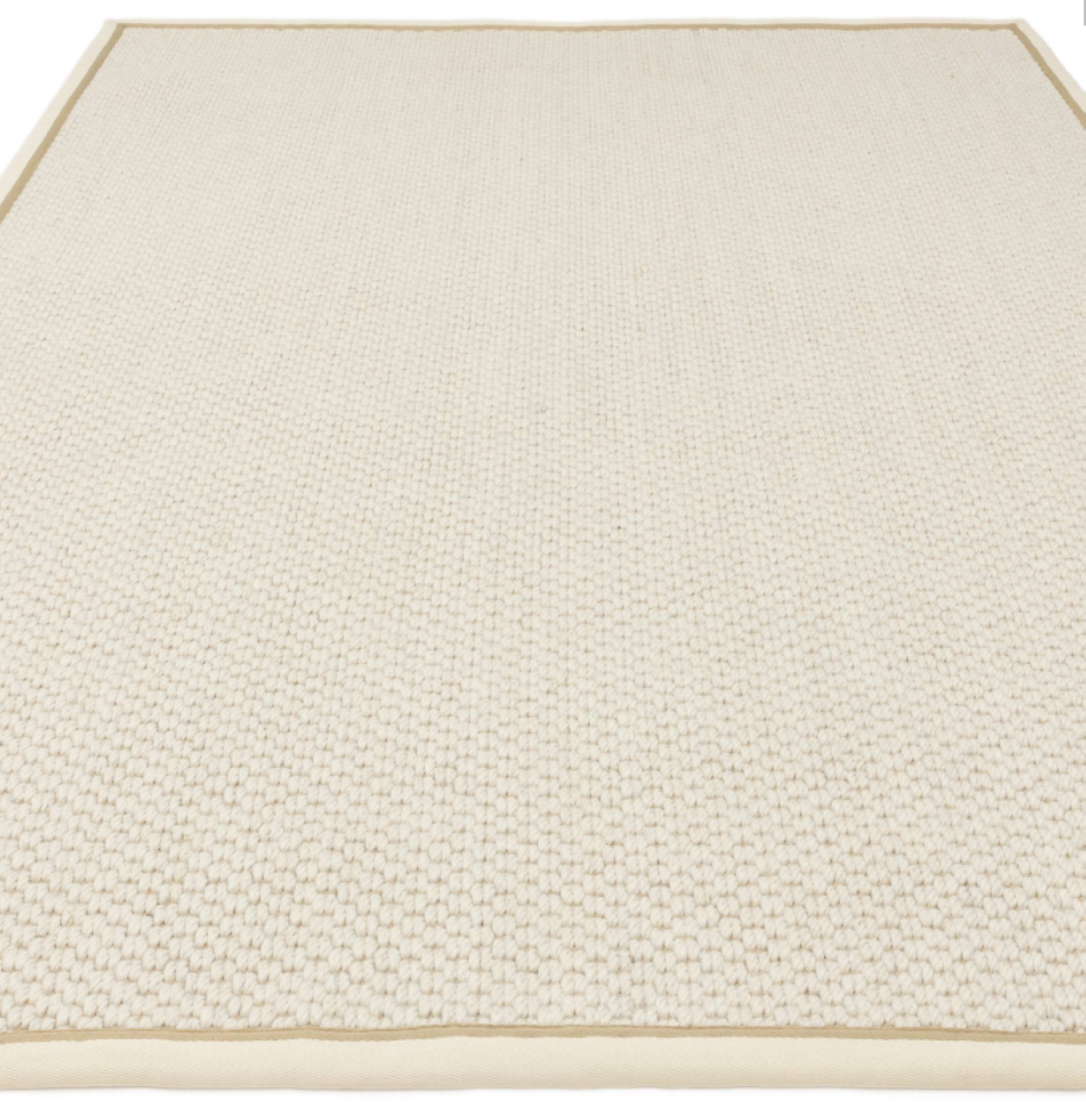 Alfombra moderna para sala de estar ROKA en lana y yute