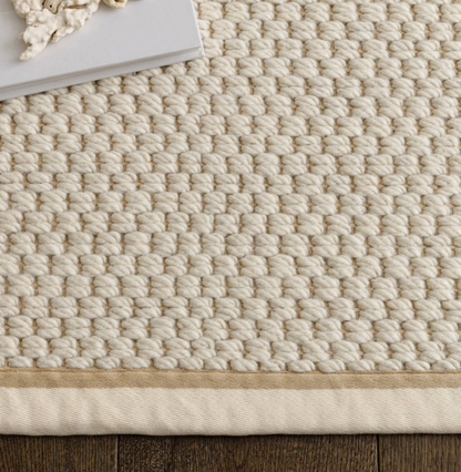 Tapis de salon moderne laine et jute ROKA