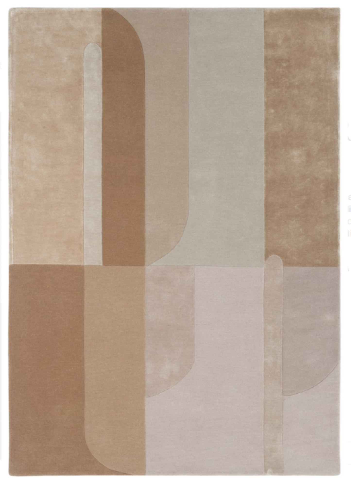 Tapis moderne tufté main laine et viscose RICHMOND