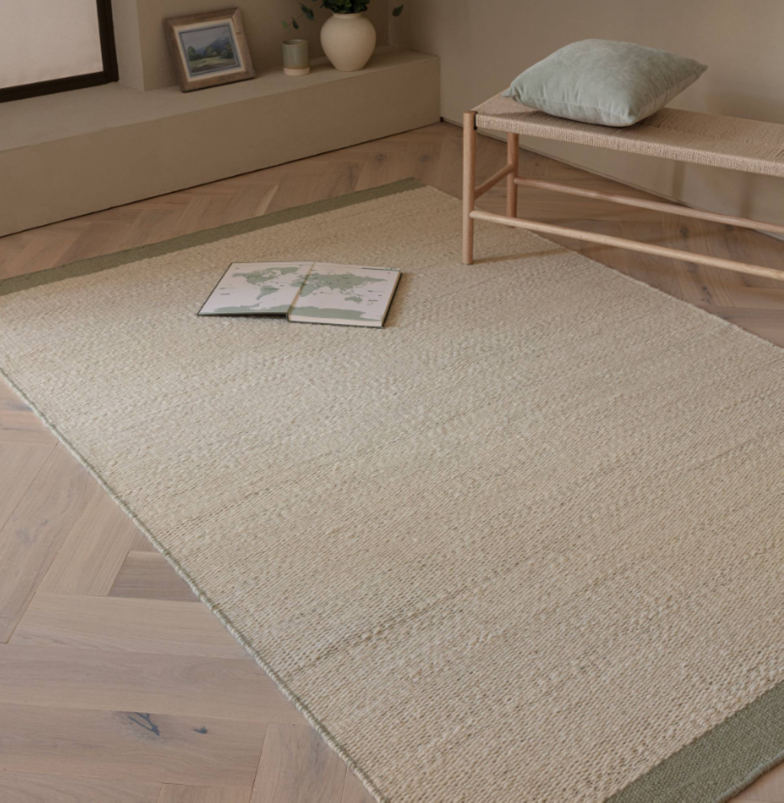 Tapis de salon moderne pure laine MALI