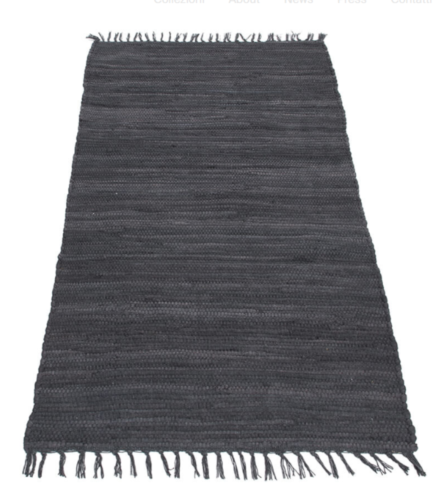 Tapis moderne à franges en coton NOUBA