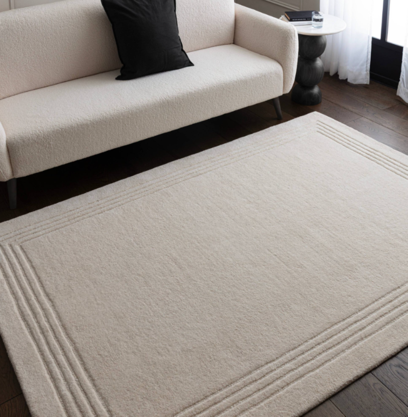 Alfombra moderna de pura lana LORO para sala de estar y dormitorio