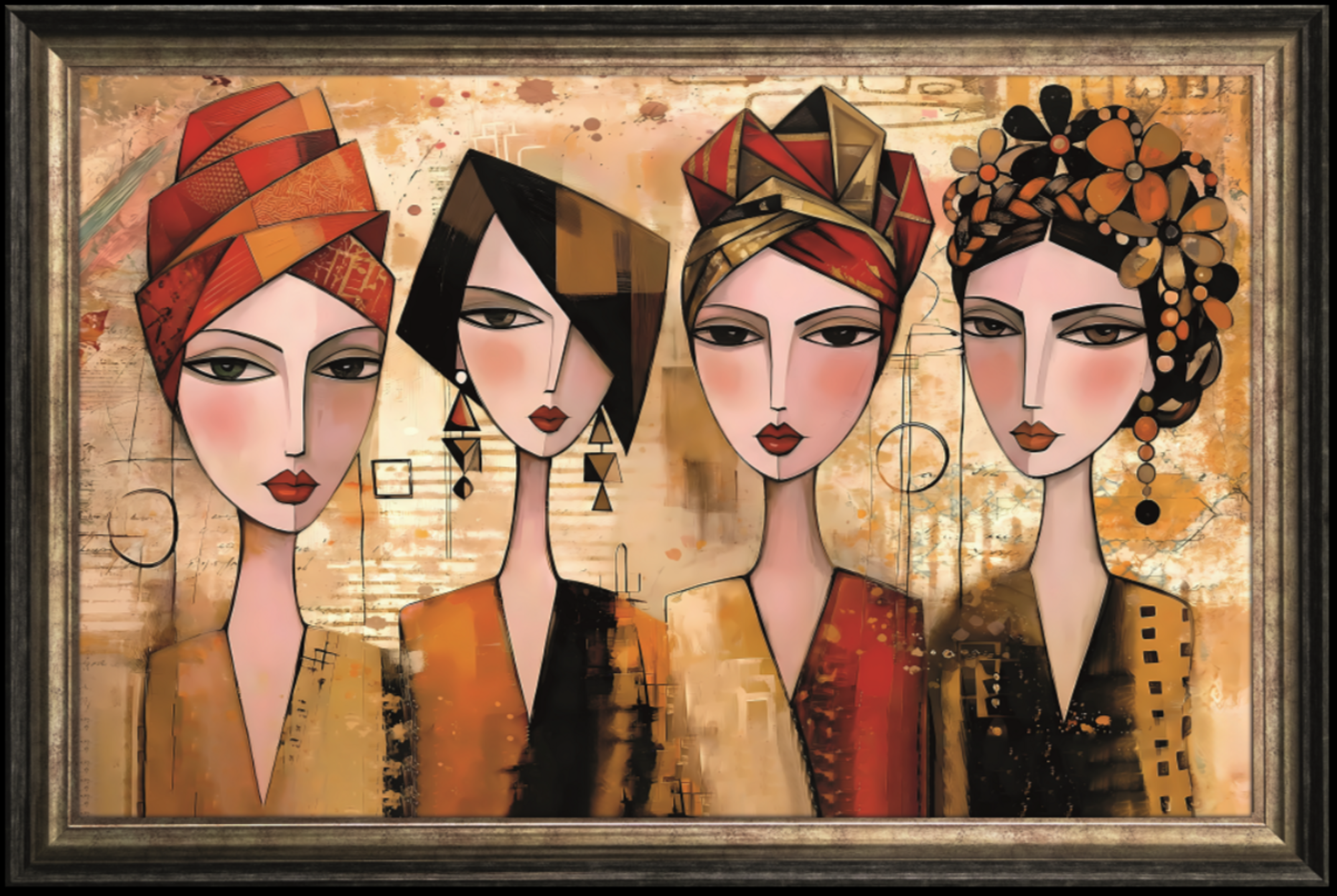 Tableau cadre en bois REINES PAYSAGE