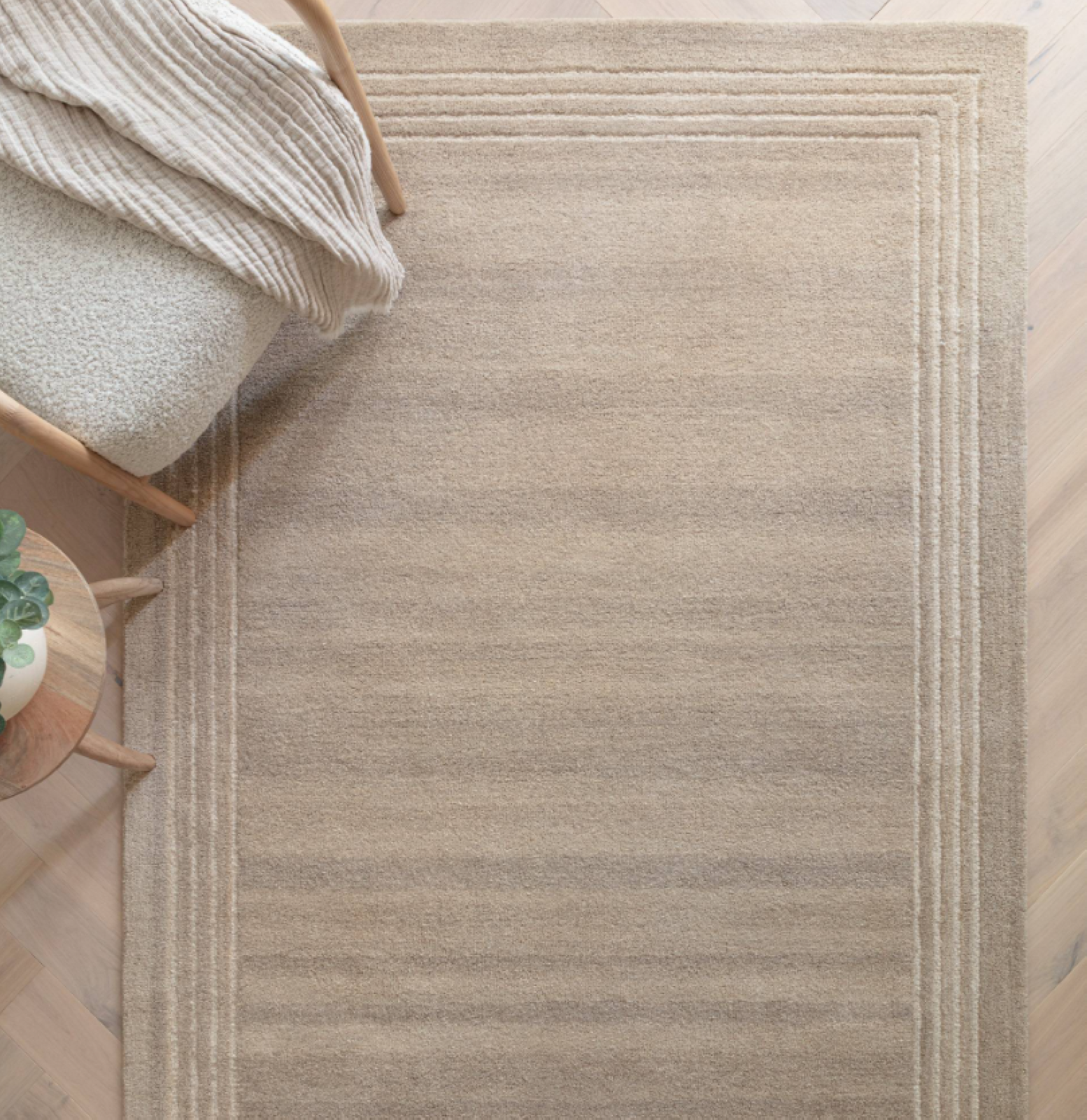 Alfombra moderna de pura lana LORO para sala de estar y dormitorio