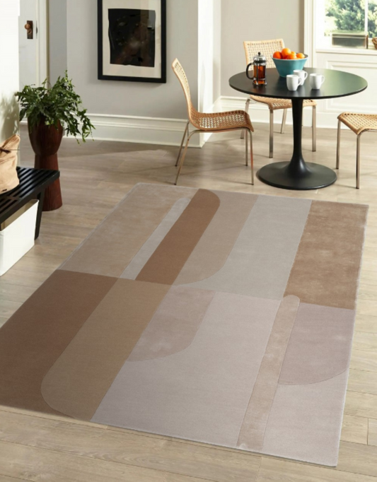 Tapis moderne tufté main laine et viscose RICHMOND