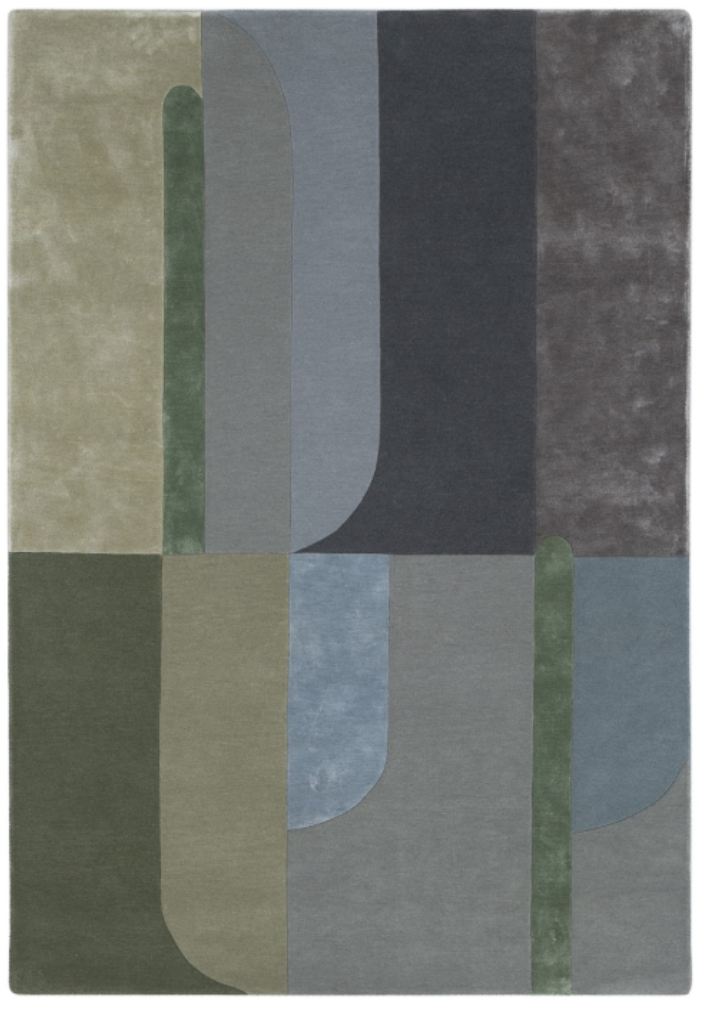 Tapis moderne tufté main laine et viscose RICHMOND
