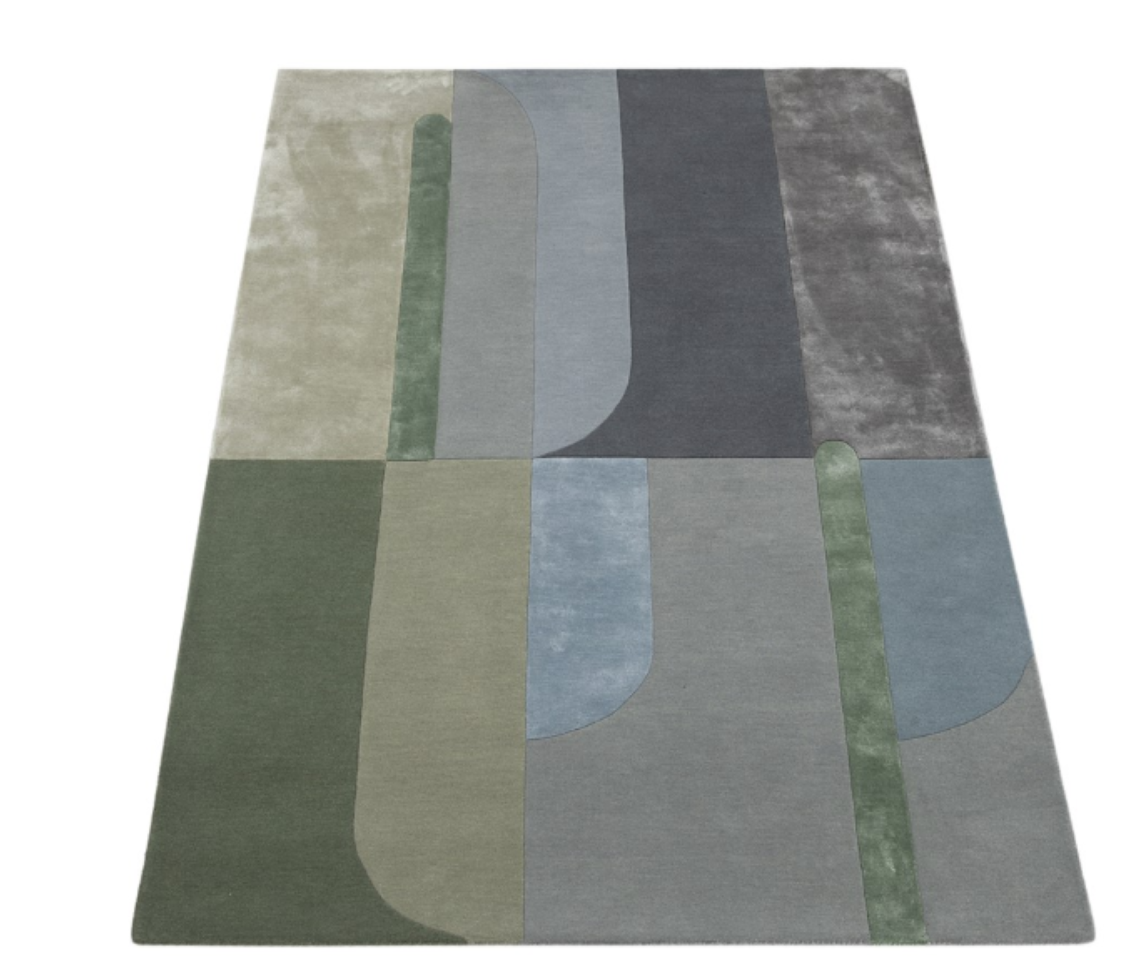 Tapis moderne tufté main laine et viscose RICHMOND