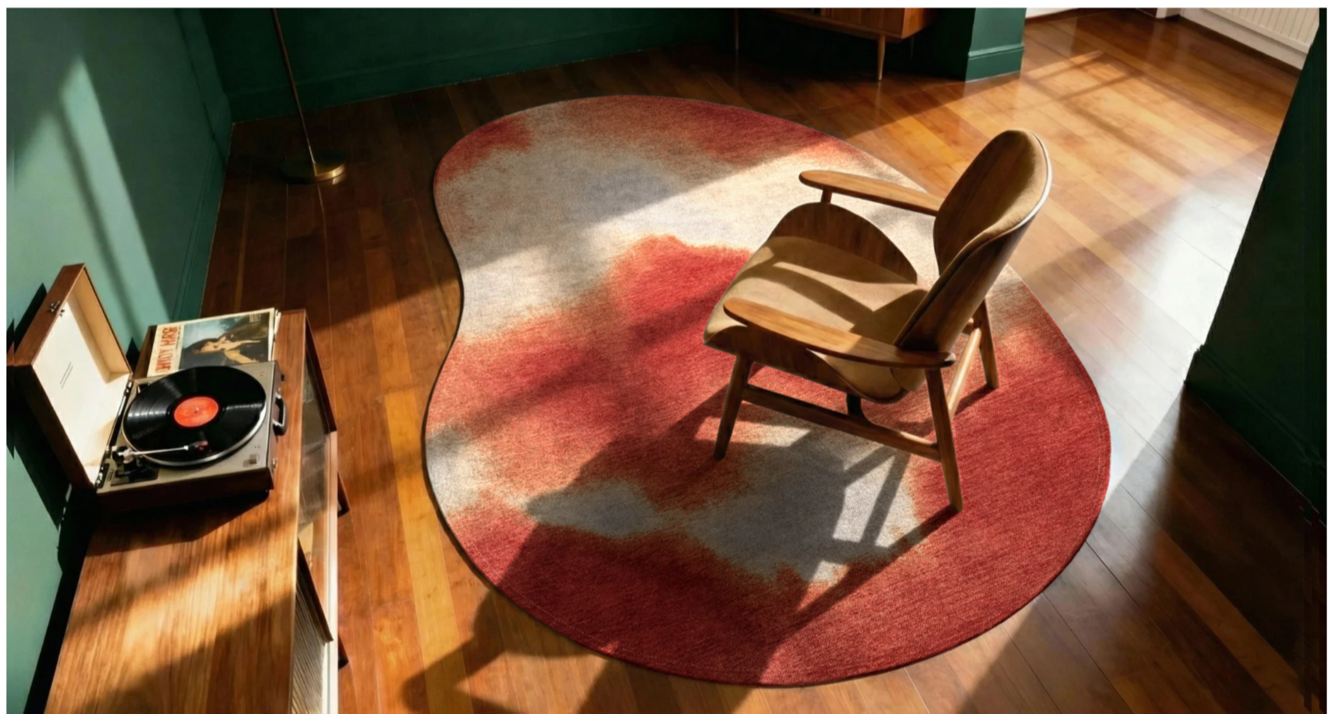 Tapis moderne tissé plat AERO