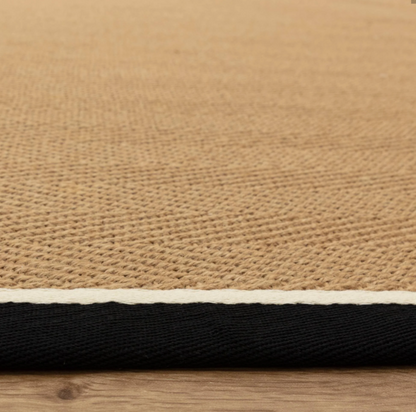 Alfombra moderna de yute DORO para dormitorio y salón 