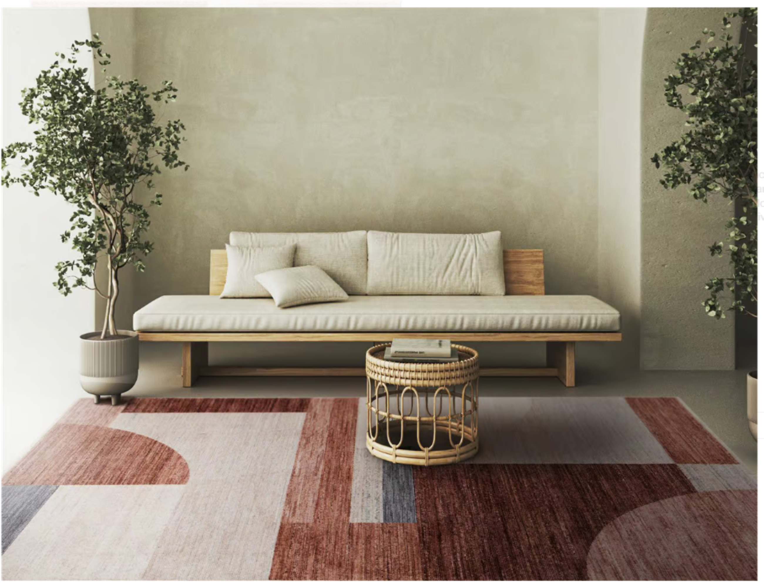 Tapis moderne tissé plat MIRATONA