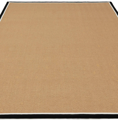 Alfombra moderna de yute DORO para dormitorio y salón 