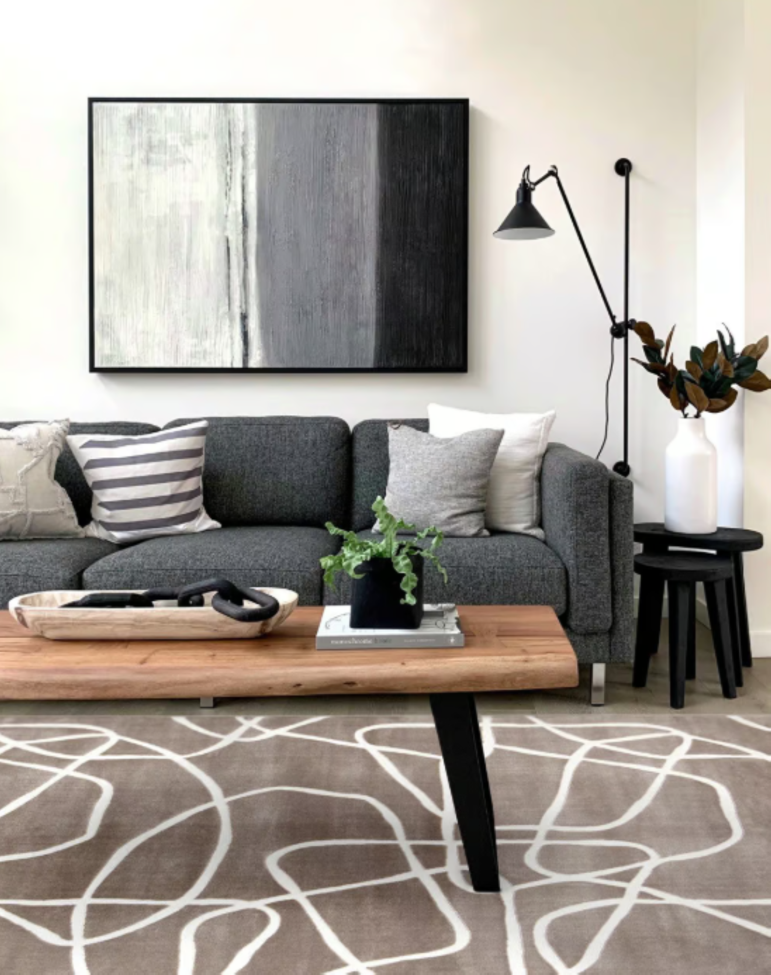 Tapis moderne tissé plat MOTI