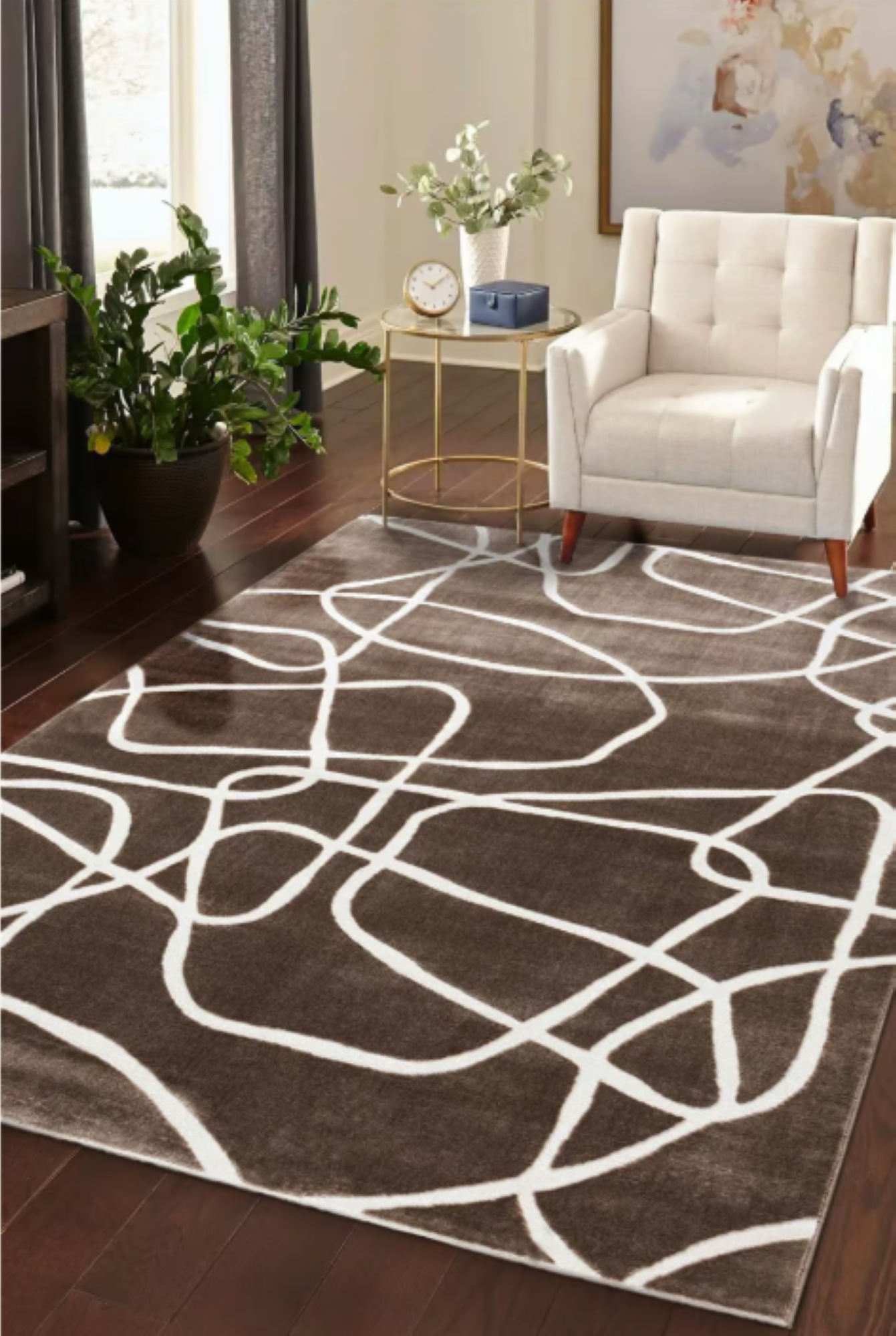 Tapis moderne tissé plat MOTI