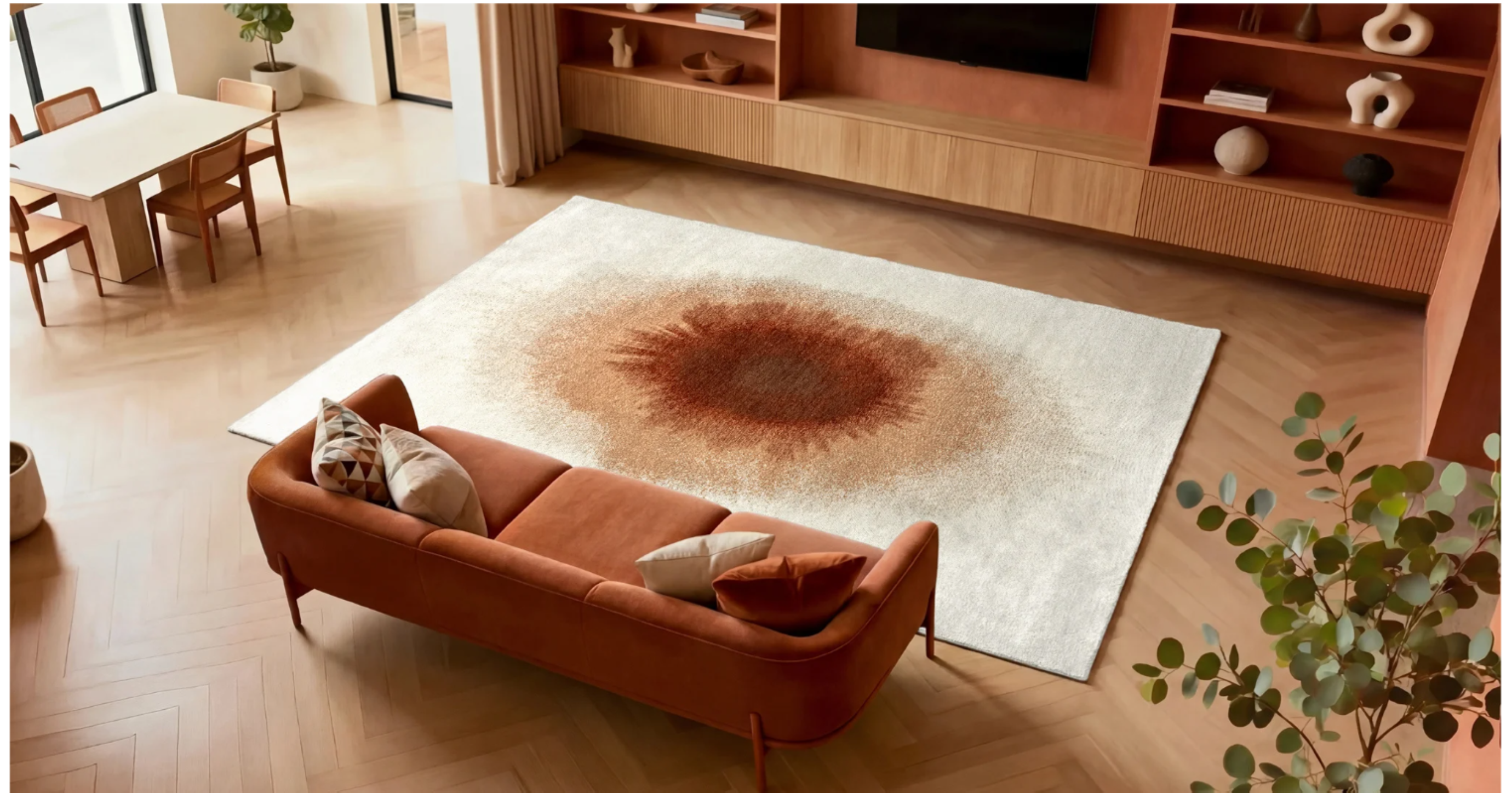 Tapis moderne tissé plat GLOBE