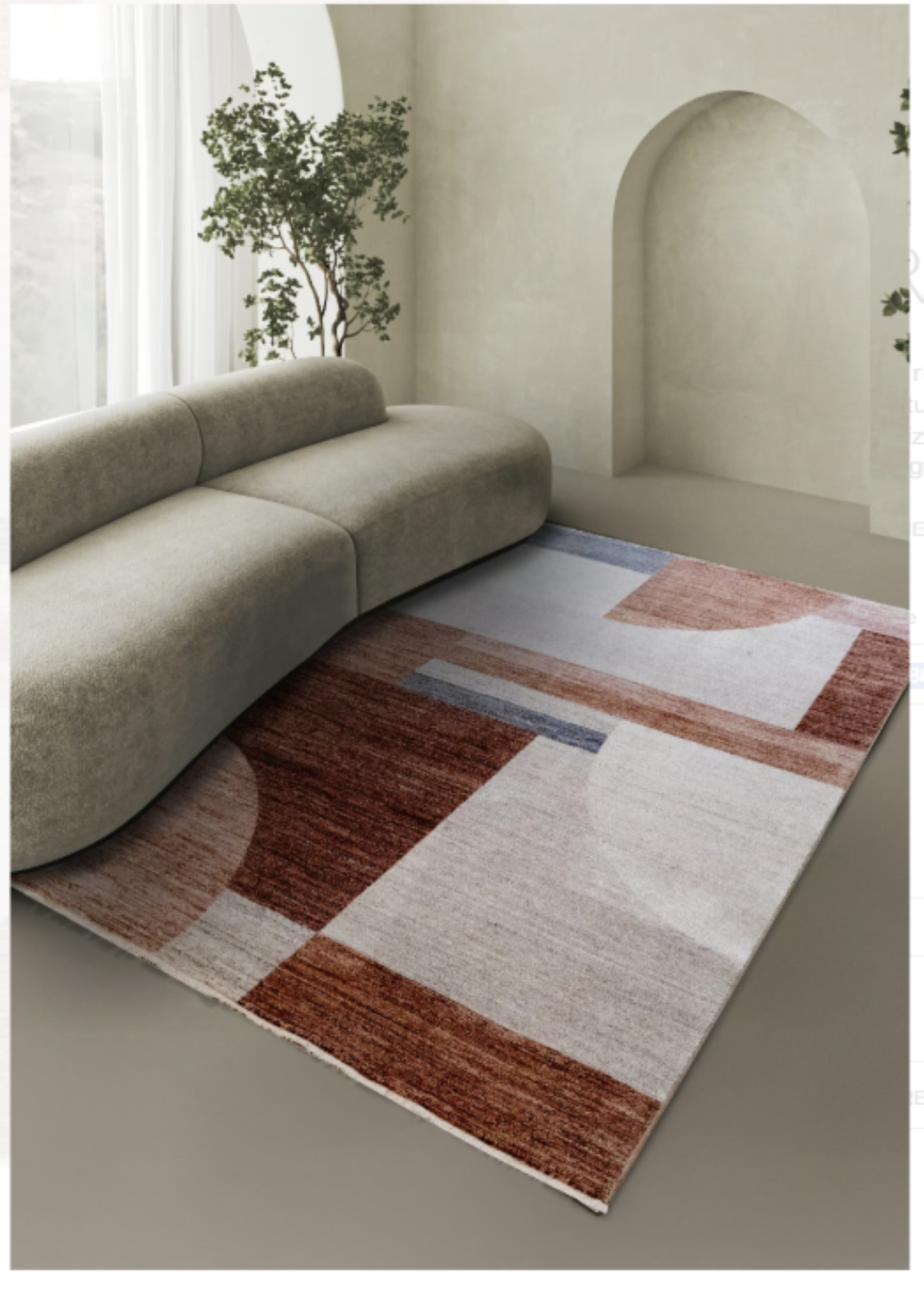 Tapis moderne tissé plat MIRATONA