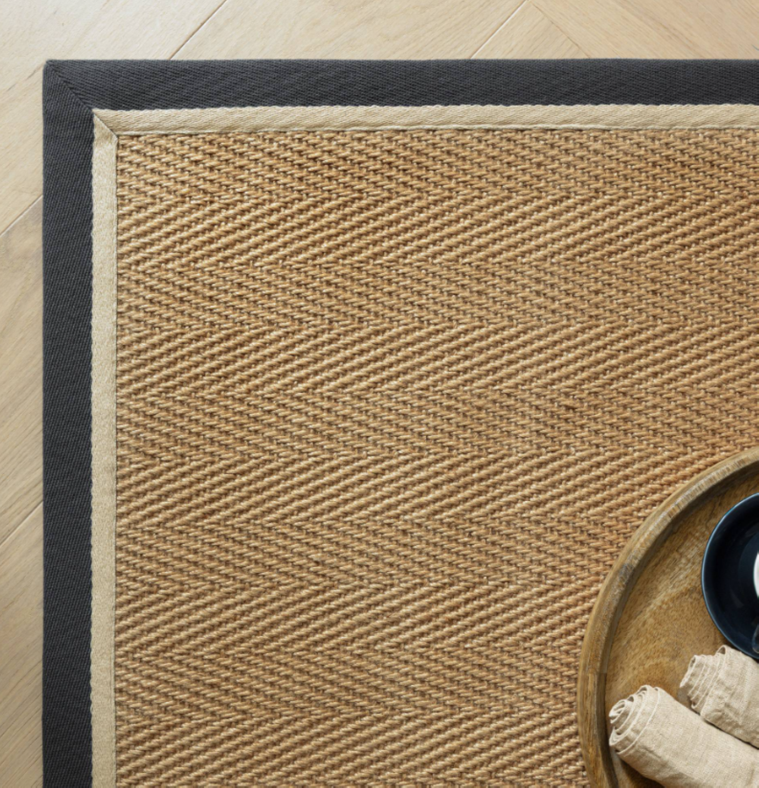 Tapis chambre et salon en jute moderne DORO