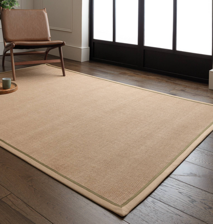 Alfombra moderna de yute DORO para dormitorio y salón 
