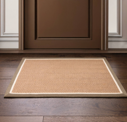 Alfombra moderna de yute DORO para dormitorio y salón 