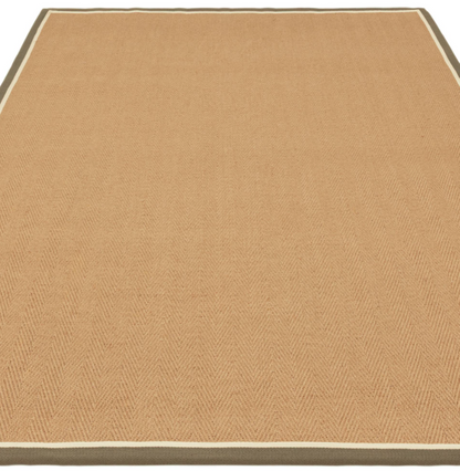 Alfombra moderna de yute DORO para dormitorio y salón 