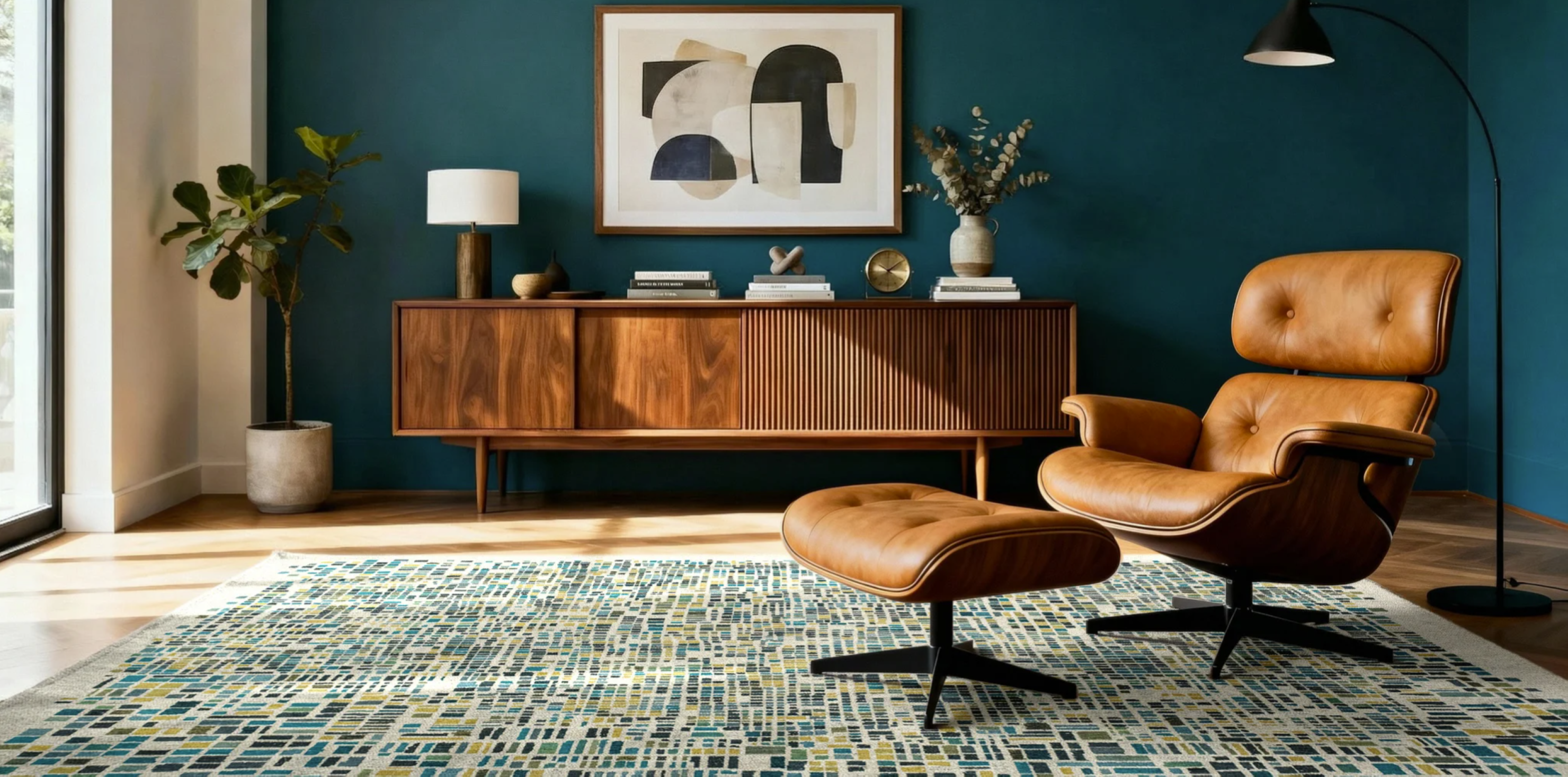 Tapis moderne tissé plat BOXY