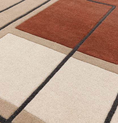 Tapis tufté main en laine MOCACCINO