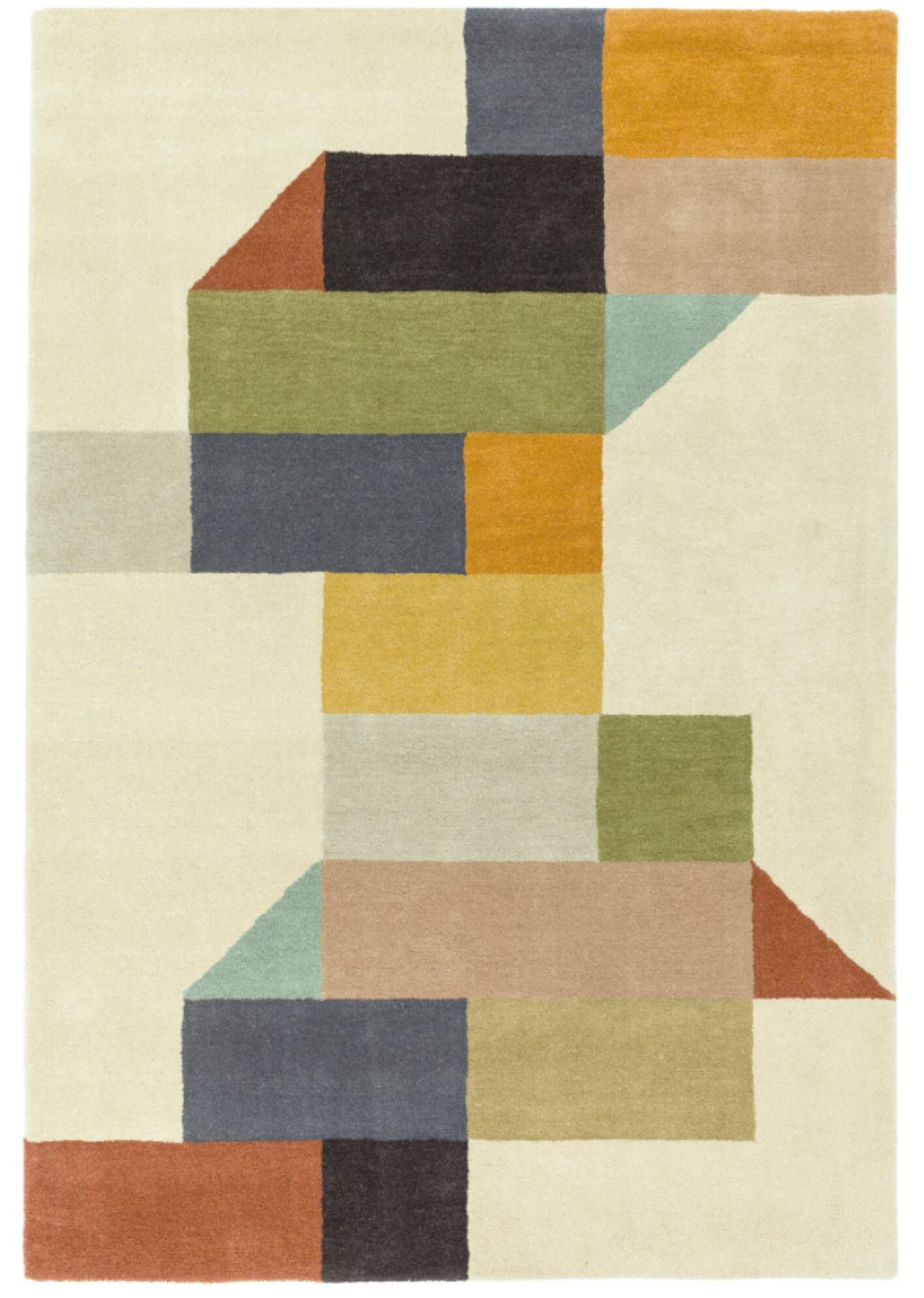 Tapis moderne tufté main en laine PALETTE